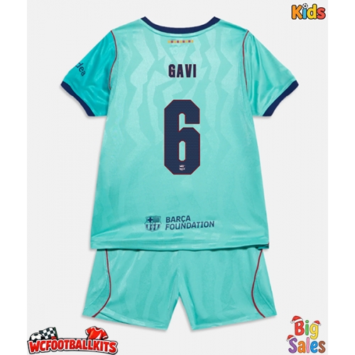 Barcelona Paez Gavi #6 Replica Third Stadium Kit for Kids 2026-27 Short Sleeve (+ pants)